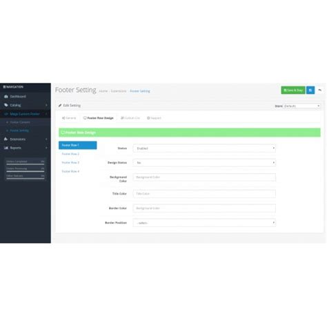 OpenCart Mega Footer extension.